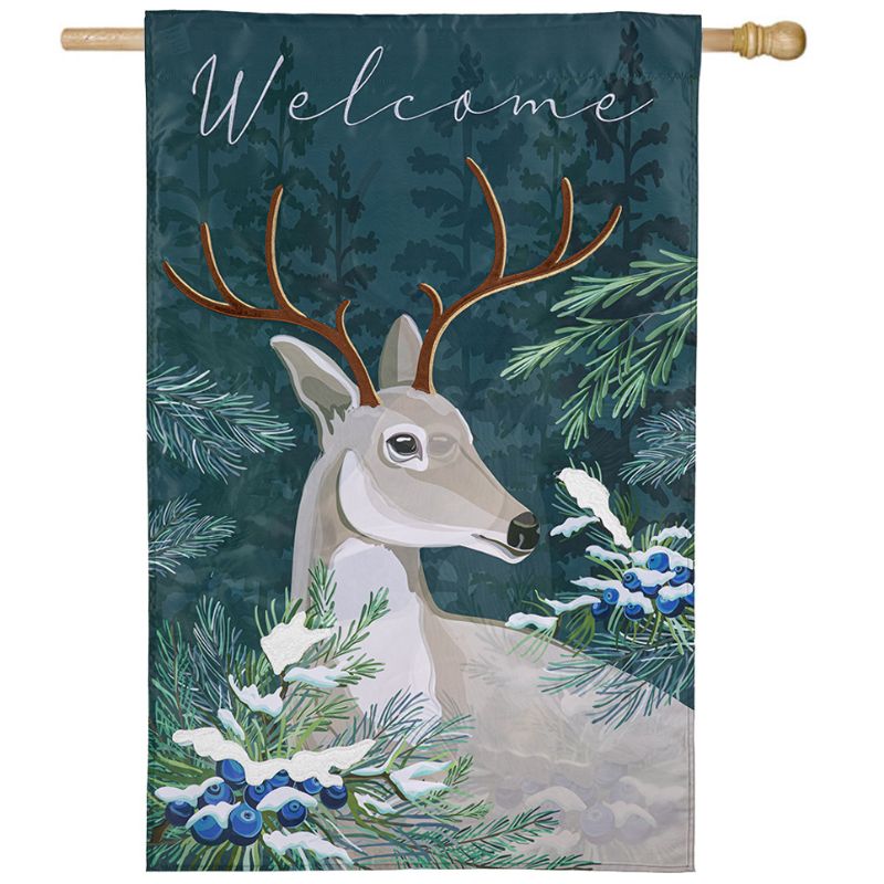 Woodland Deer House Flag